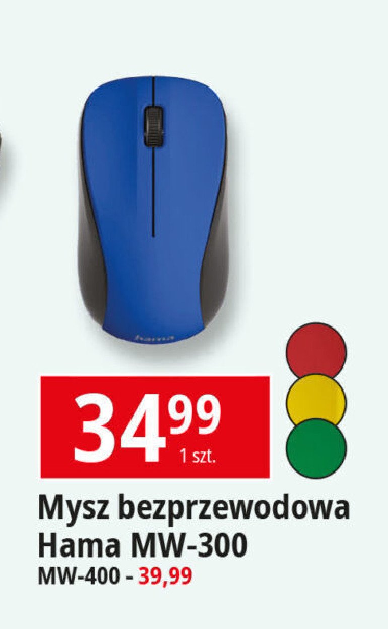 Mysz mw-300 niebieska Hama promocja