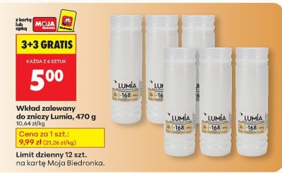 Wkład zalewany do zniczy Lumia 470g promocja w Biedronka