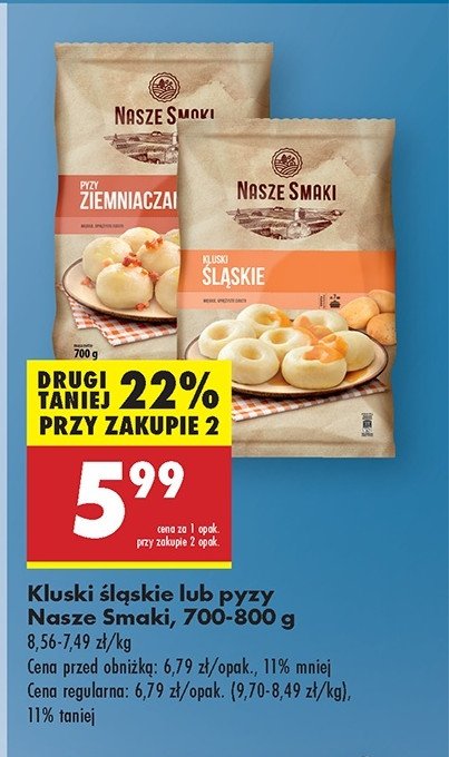 Kluski ślaskie Nasze smaki promocja w Biedronka