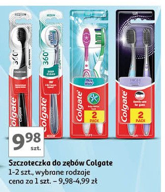 Szczoteczka do zębów charcoal Colgate 360 promocja