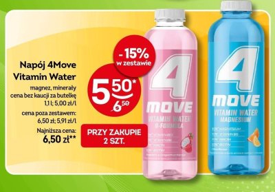 Napój 4Move Vitamin Water magnez, minerały promocja w Żabka