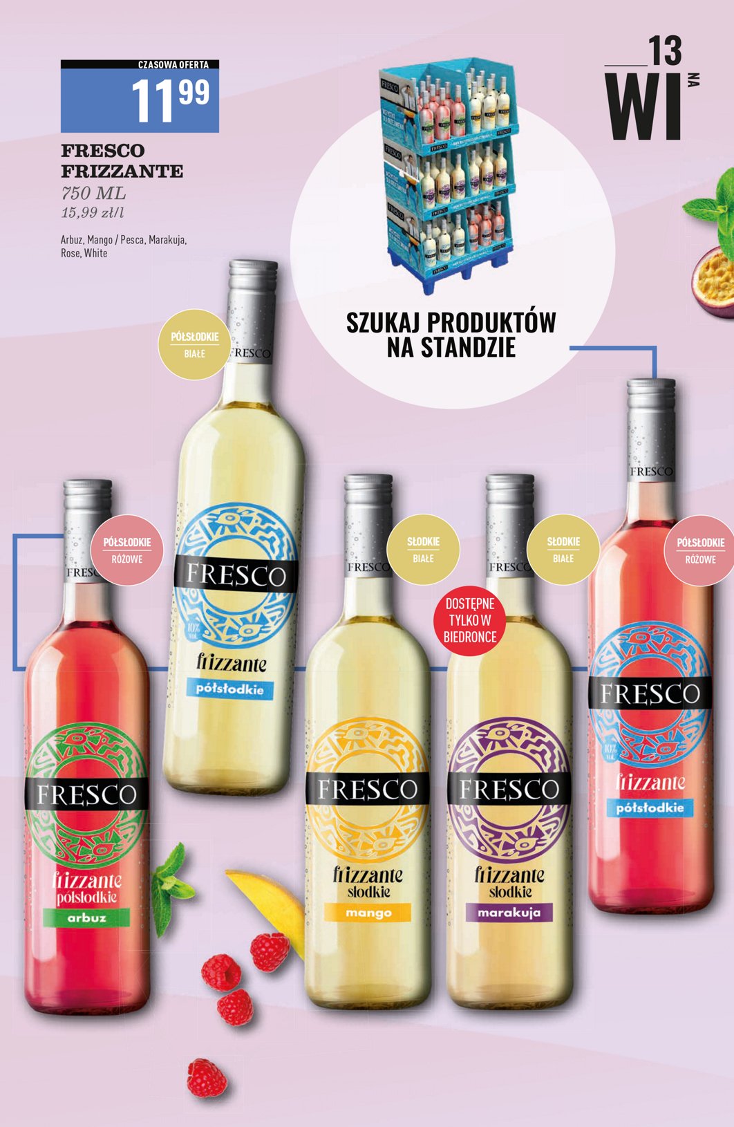 Wino FRESCO FRIZZANTE MANGO promocja