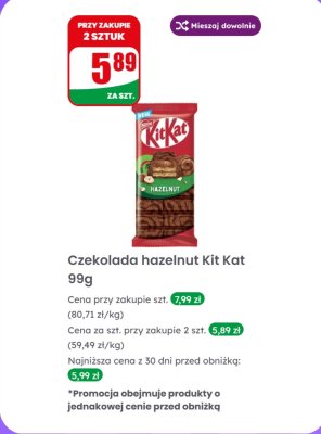 Czekolada Hazelnut  promocja w Dino