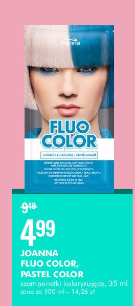 Krem koloryzujący turkus Joanna fluo color promocje