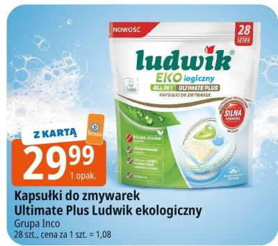 Kapsułki do zmywarek Ultimate Plus Ludwik ekologiczny Grupa Inco promocja w Leclerc