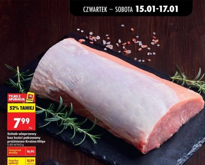 Schab wieprzowy bez kości pakowany próżniowo  promocja w Biedronka