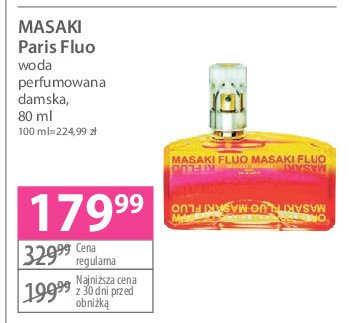 Woda perfumowana Masaki paris fluo promocja