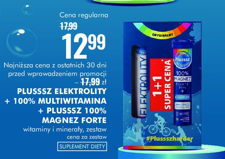 Zestaw w pudełku: elektrolity 20 szt + magnez forte 20 szt Plusssz promocja