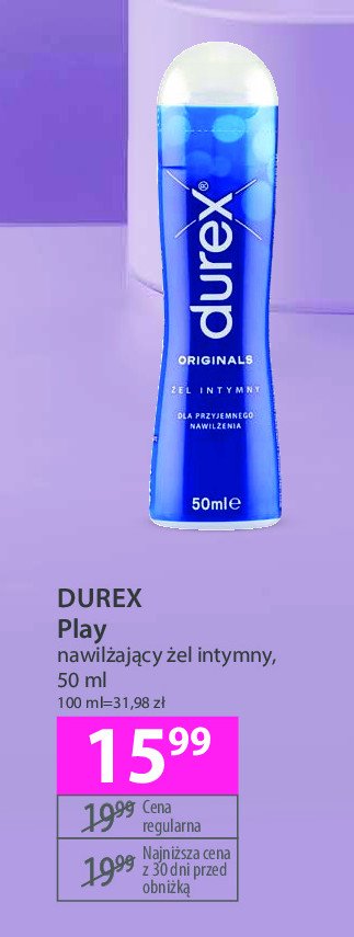 Żel intymny nawilżający Durex play promocja