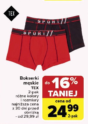 Bokserki męskie Tex promocja w Carrefour