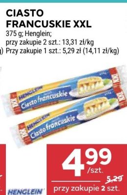 Ciasto francuskie XXL promocja w Stokrotka
