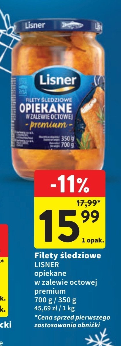 Opiekane filety śledziowe Lisner promocja w Intermarche