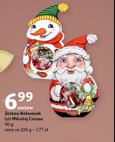 Kartonik bałwanek Cosmo promocja w Auchan