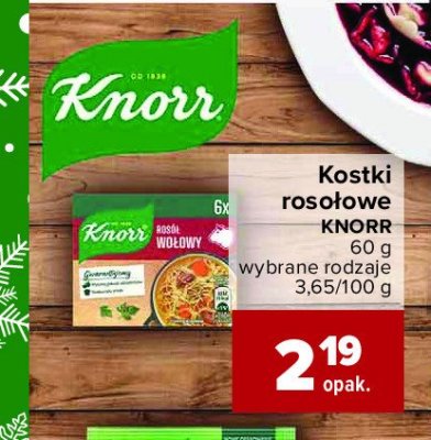 Rosół wołowy w kostkach Knorr promocja