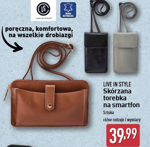 Torebka na smartfona Live in style promocja w Aldi