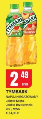 Napój niegazowany Tymbark Jabłko-Mięta, Jabłko-Brzoskwinia promocja w Chorten