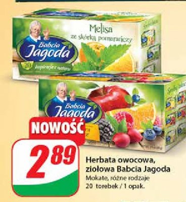Herbata ekspresowa wieloowocowa Babcia jagoda promocja