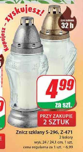 Znicz szklany z-471 promocja