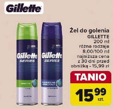 Żel do golenia 3x nawilżanie Gillette promocja