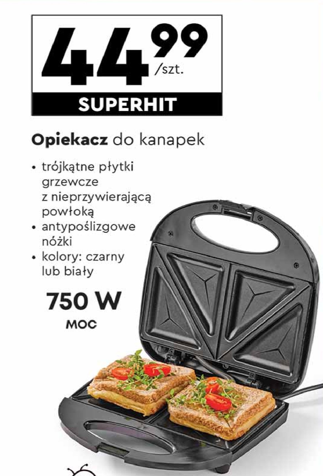 Opiekacz do kanapek 750 w Hoffen promocja