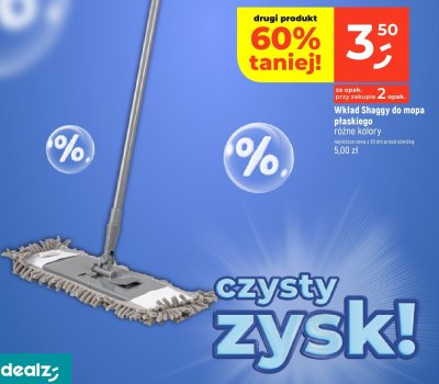 Wkład Shaggy do mopa płaskiego różne kolory promocja w Dealz