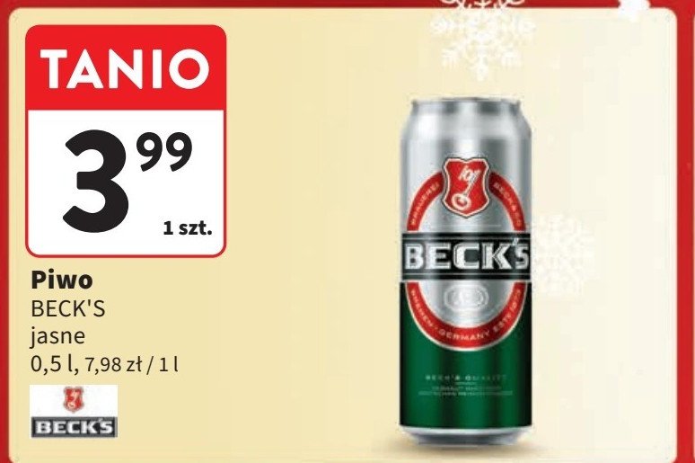 Piwo Beck's imported promocja w Intermarche