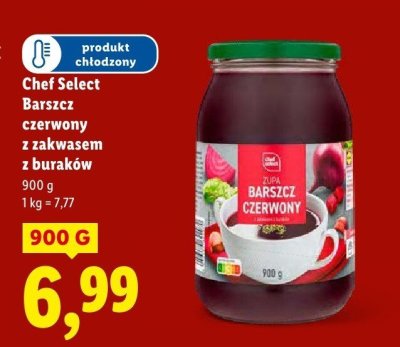 Chef Select Barszcz czerwony z zakwasem z buraków promocja w Lidl