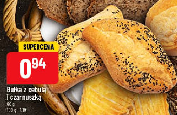 Bułka z cebulą i czarnuszką promocja
