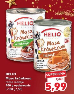 HELIO Masa krówkowa różne rodzaje 400 g opakowanie promocja w Kaufland