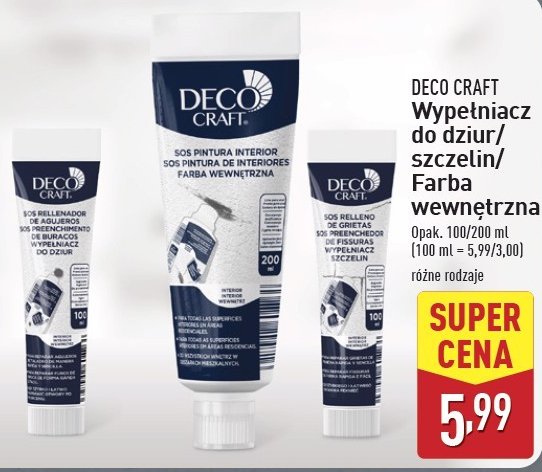 Wypełniacz do dziur Deco craft promocja