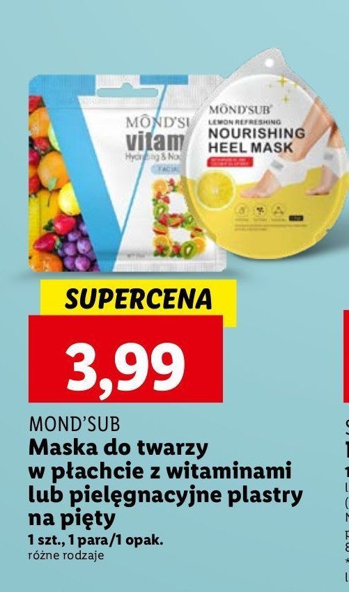 Maska odżywcza z cytryną Mond'sub promocja