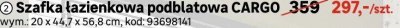 Szafka łazienkowa podbilatowa CARGO Cersanit promocja w Leroy Merlin