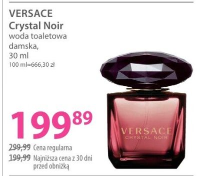 Perfumy VERSACE Crystal Noir woda toaletowa damska promocja w Hebe