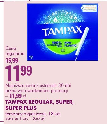 Tampony super Tampax pearl promocja