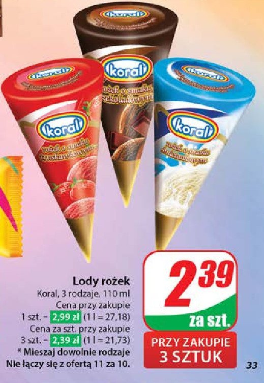 Rożek czekoladowy Koral promocja