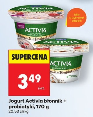 Jogurt Activia błonnik + probiotyki, 170 g promocja w Biedronka
