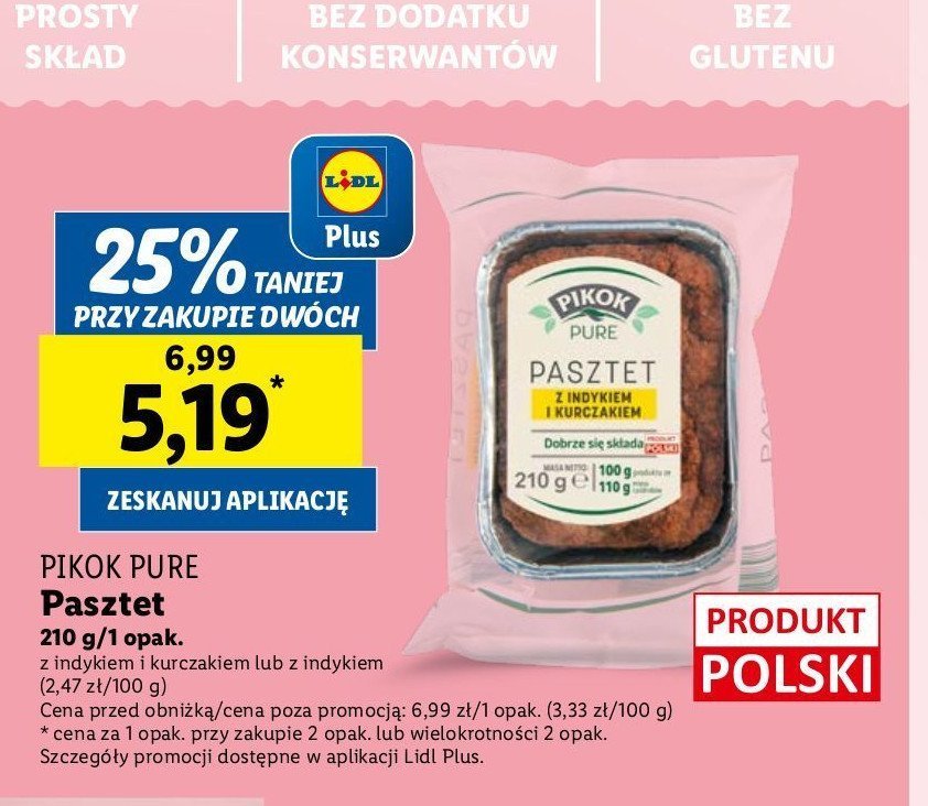 Pasztet z indykiem i kurczakiem Pikok pure promocja