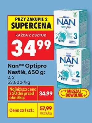 Mleko Nan Optipro 2 promocja w Biedronka