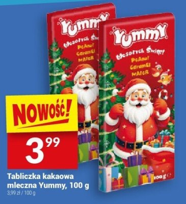 Tabliczka kakaowa mleczna Yummy, 100 g promocja w Twój Market