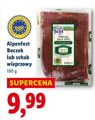 Boczek lub schab wieprzowy Alpenfest promocja w Lidl