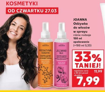 Od偶ywka do w艂os贸w w sprayu Joanna keratyna promocja