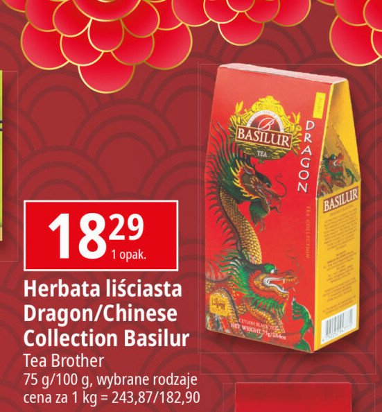 Herbata chinese Basilur promocja