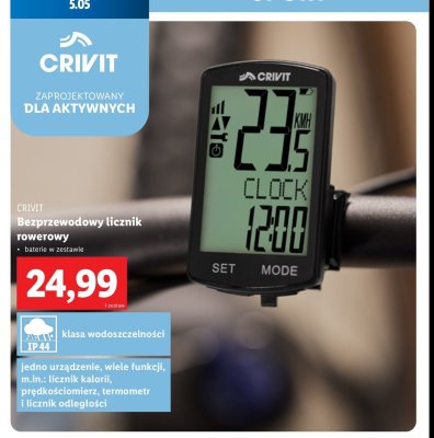 Licznik rowerowy bezprzewodowy Crivit promocja