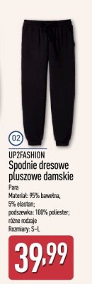 Spodnie dresowe pluszowe damskie  promocja w Aldi