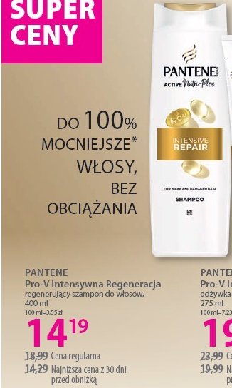 Szampon intensive repair Pantene pro-v promocja w Hebe