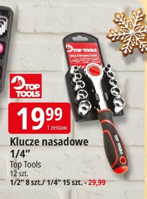 Klucze nasadowe 1/4" Top Tools 12 szt. promocja w Leclerc