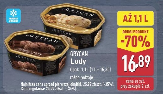 Lody czekoladowe Grycan promocja