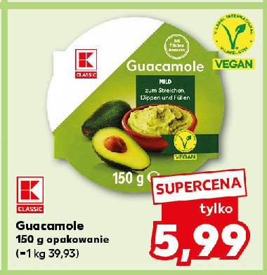 Guacamole łagodne K-classic promocja