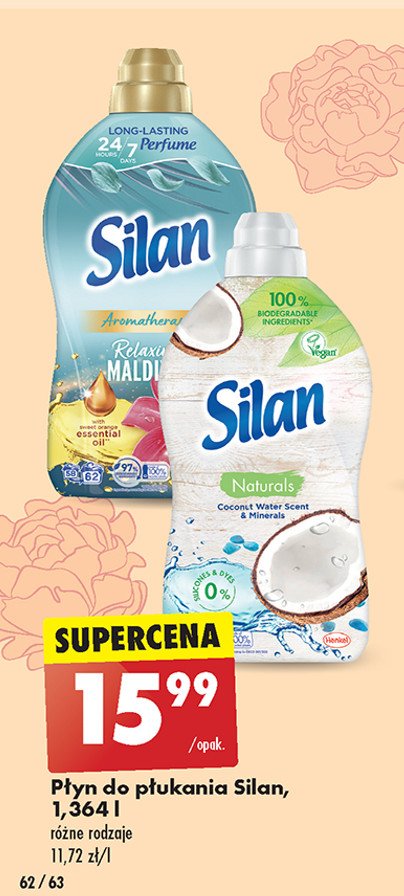 Płyn do zmiękczania tkanin coconut water scent & minerals Silan naturals promocja