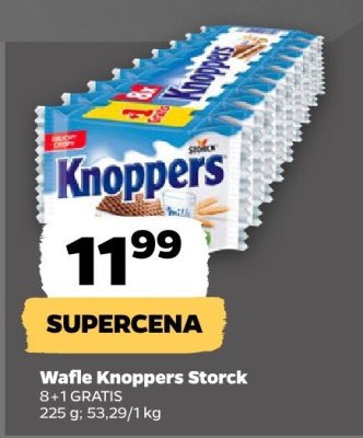 Wafle Knoppers 8+1 GRATIS Storck promocja w Netto